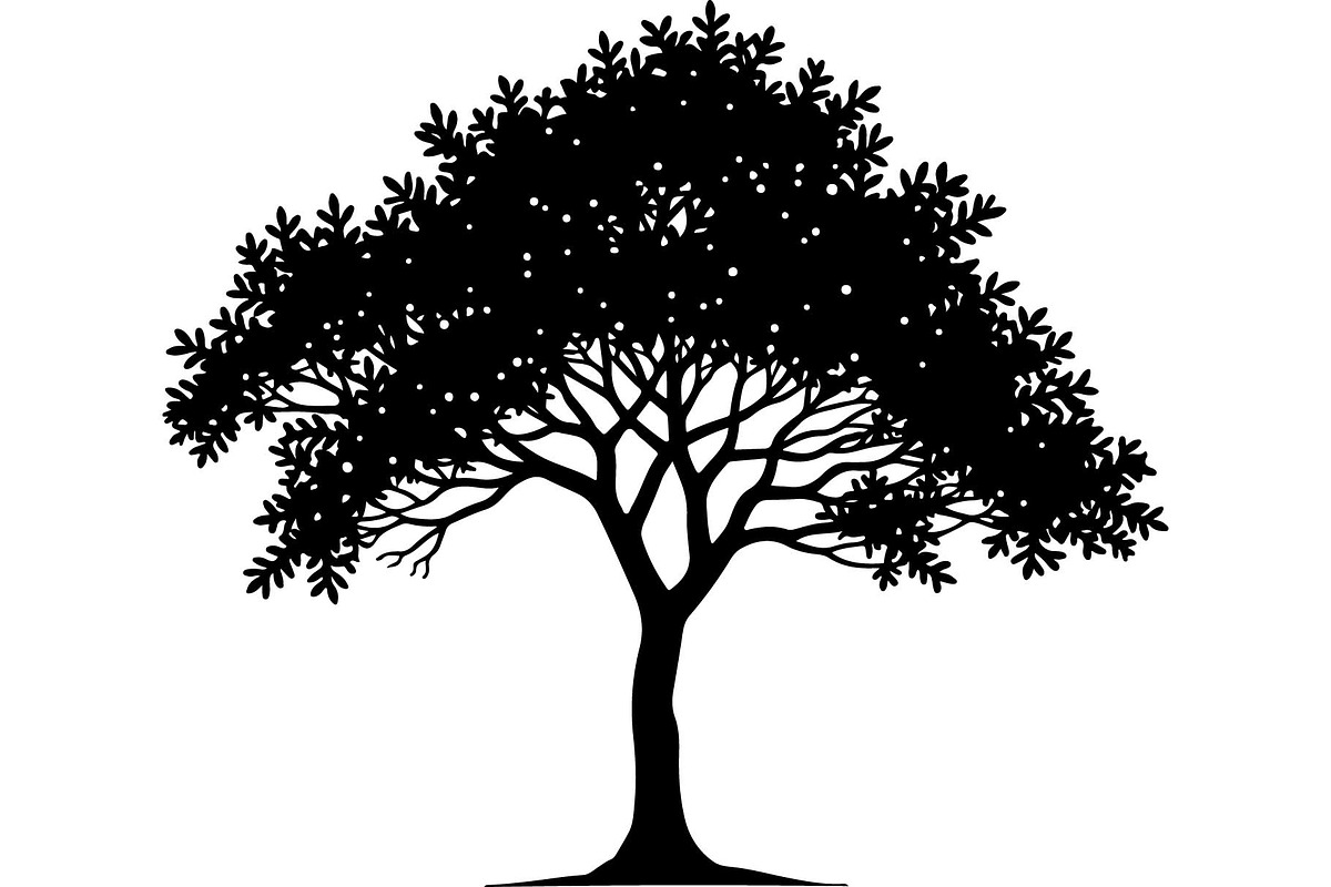 Elegant Tree Silhouette Clipart Set, an Object Graphic by jahid234 (Photo 2 of 7)
