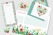 Spring flowers, watercolor clipart, an Illustration by Valin Malin (Thumbnail 13 of 14)