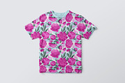 Pink Peonies & Splashes Pattern, a Pattern Graphic by MarynaPetrovska (Thumbnail 11 of 12)