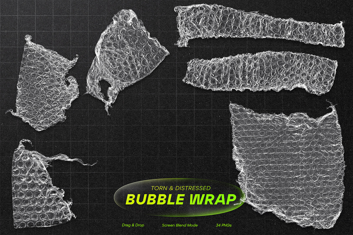 Torn & Distressed Bubble Wrap, a Texture Graphic by Meglenov (Photo 9 of 14)