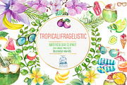200 Tropical Watercolor Clipart, a Food Illustration by LilyBoo Clipart (Thumbnail 1 of 8)