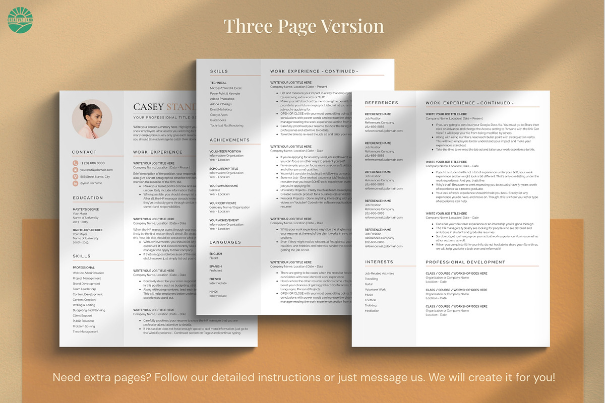 Resume/CV - The Standley, a Resume Template by CreativeLandStudio (Photo 4 of 10)