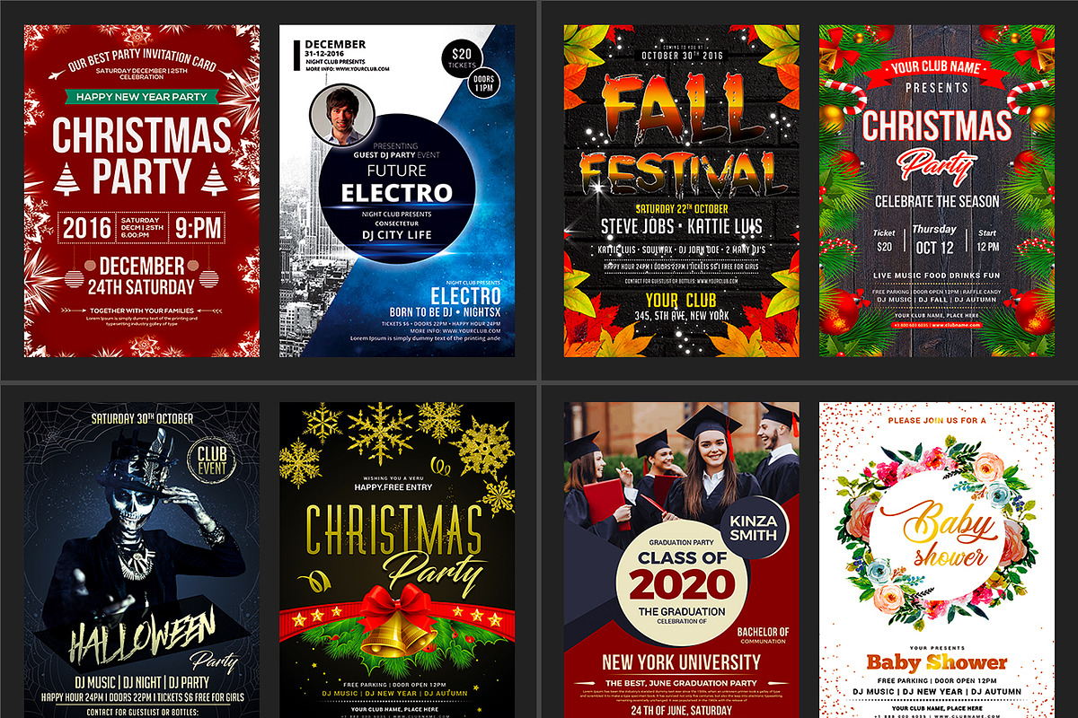 100-Party Flyers Bundle, a Flyer Template by AfzaalGraphics (Photo 7 of 14)