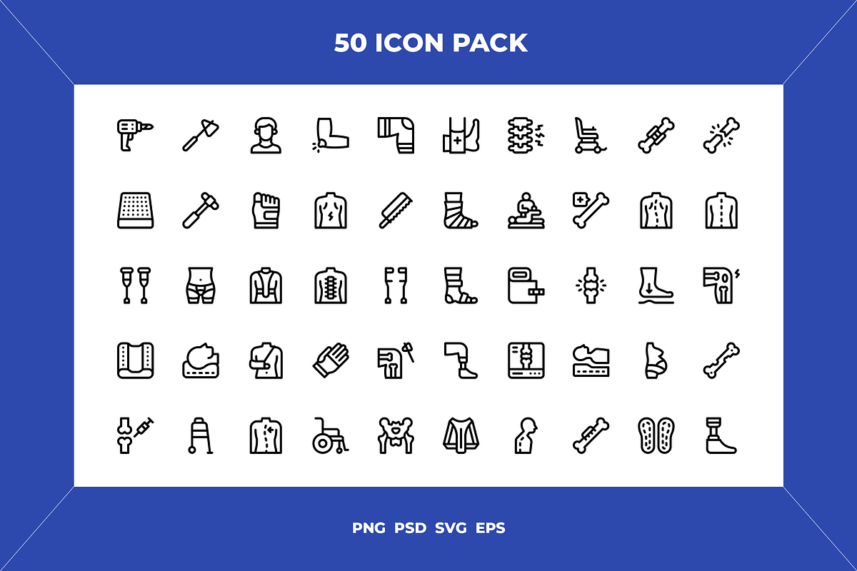 Orthopedics icons, an Outline Icon by Wencory (Photo 1 of 2)