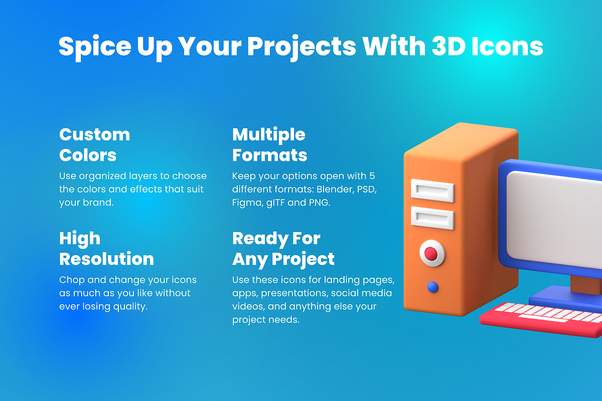 3D Job and Career Icon Set, a Characters & Person 3D Model by Flat Icons (Photo 3 of 8)