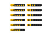 Rating Stars Label Set, a Templates & Theme by in8finity (Thumbnail 2 of 2)