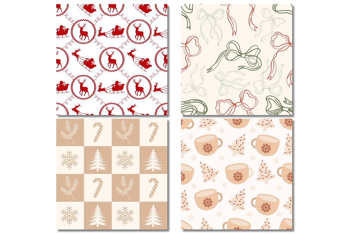 Christmas Seamless Patterns #2, a Pattern Graphic by wind mill (Photo 3 of 3)