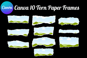 Canva Torn Paper Ripped Frame Templa, a Marketing Template by Design Station
