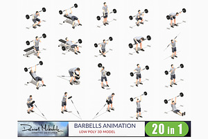 Barbells Worksout Animation Bundle