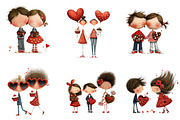 Quirky Valentine Clipart, an Illustration by CreationArt (Thumbnail 5 of 7)