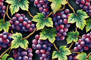 Seamless Pattern Grapes, a Pattern Graphic by PLUM&FIGS (Thumbnail 4 of 5)