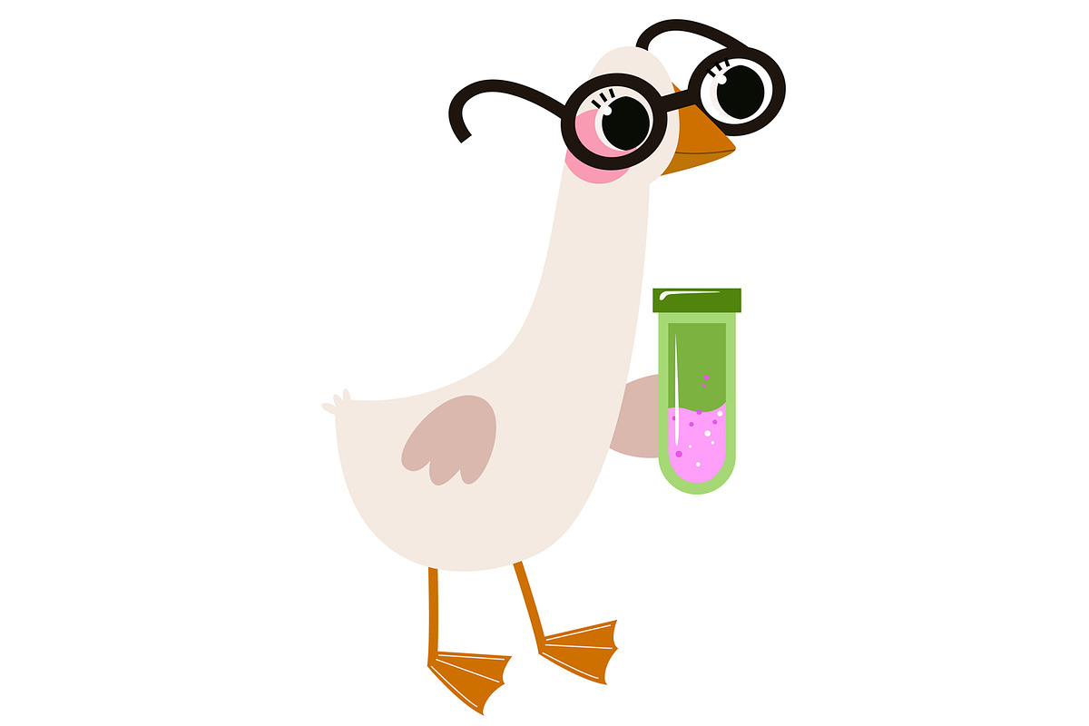 9 Cute Goose & Education Cartoon, an Object Graphic by the_myro (Photo 5 of 10)