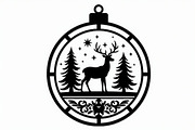 Christmas Ornament Laser Cut Bundle, a Graphic by Creativeshirt (Thumbnail 12 of 16)