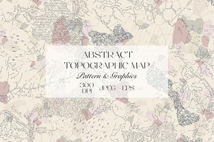 Abstract Topographic Map Pattern, a Pattern Graphic by StudioGlouna