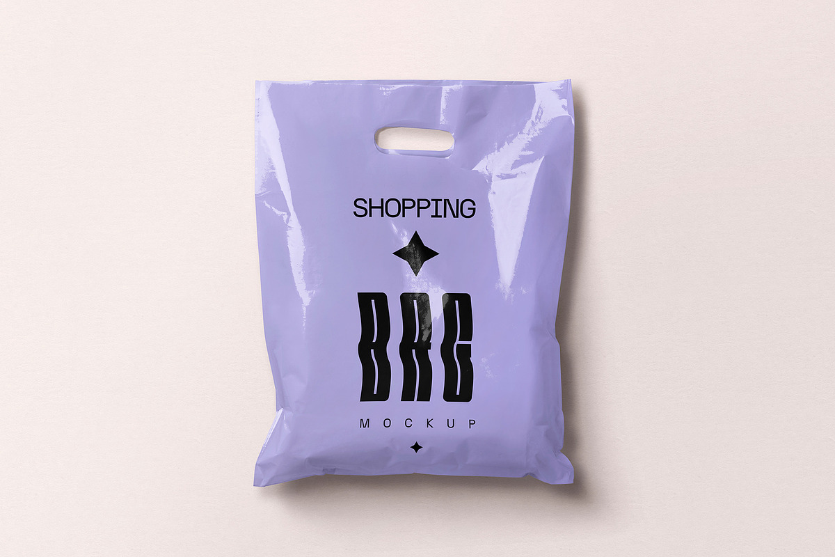 D Cut Plastic Bag Mockup, a Product Mockup by MockupCraft (Photo 3 of 6)
