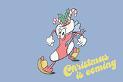 Retro groovy Christmas characters, an Illustration by Anastasiya Klempach (Thumbnail 4 of 6)