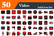 Video Solid Icons Bundle,, a Solid Icon by EllaMaiyaali (Thumbnail 1 of 2)
