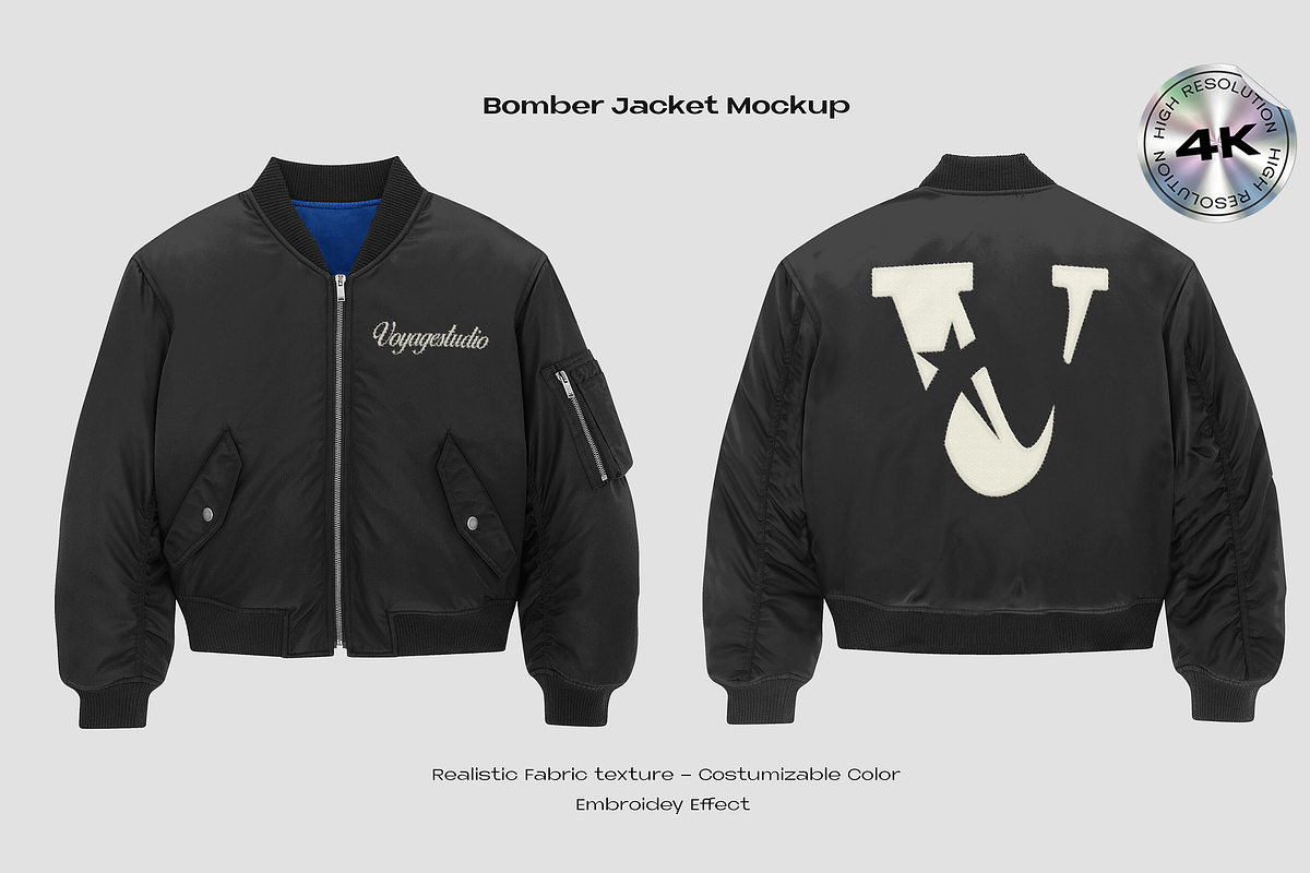 BOMBER JACKET MOCKUP, an Apparel Mockup by Voyage Studio (Photo 3 of 4)