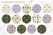 Summer Woodland Watercolor Clipart, a Seasonal Illustration by Hanna's ArtLab (Thumbnail 3 of 6)