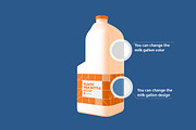 Milk Gallon Kit, a Cups & Container Mockup by Qaleb Studio (Thumbnail 2 of 5)