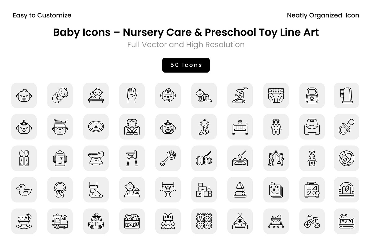 Baby Icons – Nursery Care & Preschoo, an Icon by Wencory (Photo 2 of 2)