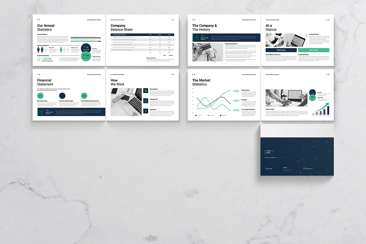 Annual Report Template Landscape, a Brochure Template by DesignCrest (Photo 13 of 13)