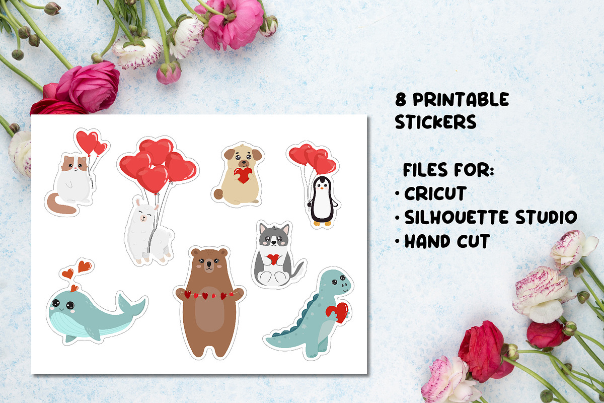 Valentine's Day Stickers. Printable, an Illustration by linakilljoy (Photo 2 of 4)