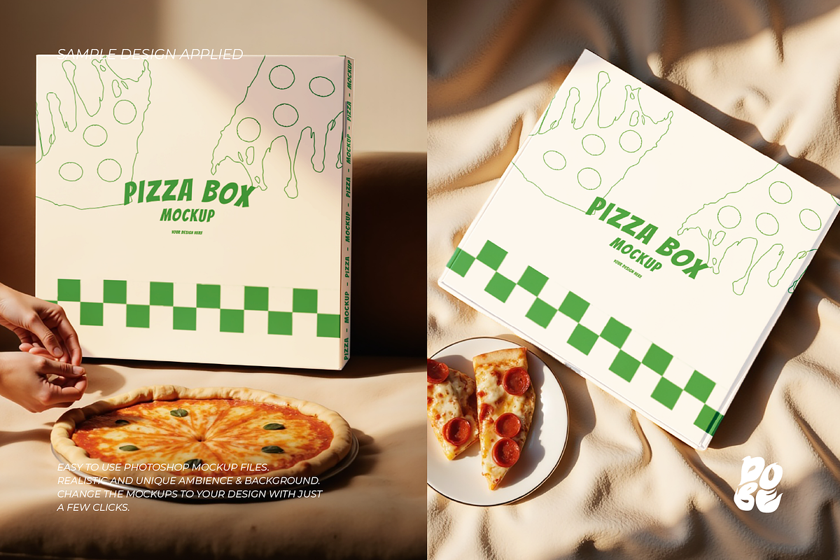 Pizza Box Mockup Set - Vol 3, a Product Mockup by DOBE Studio (Photo 3 of 4)