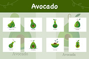 Avocado logo bundle set, a Food Illustration by foxndeer (Thumbnail 1 of 4)