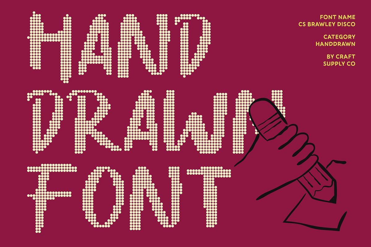 CS Brawley Disco, a Sans Serif Font by Craft Supply Co. (Photo 2 of 8)