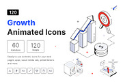 Animated Growth Icons, an Outline Icon by Vectors Market (Thumbnail 1 of 7)