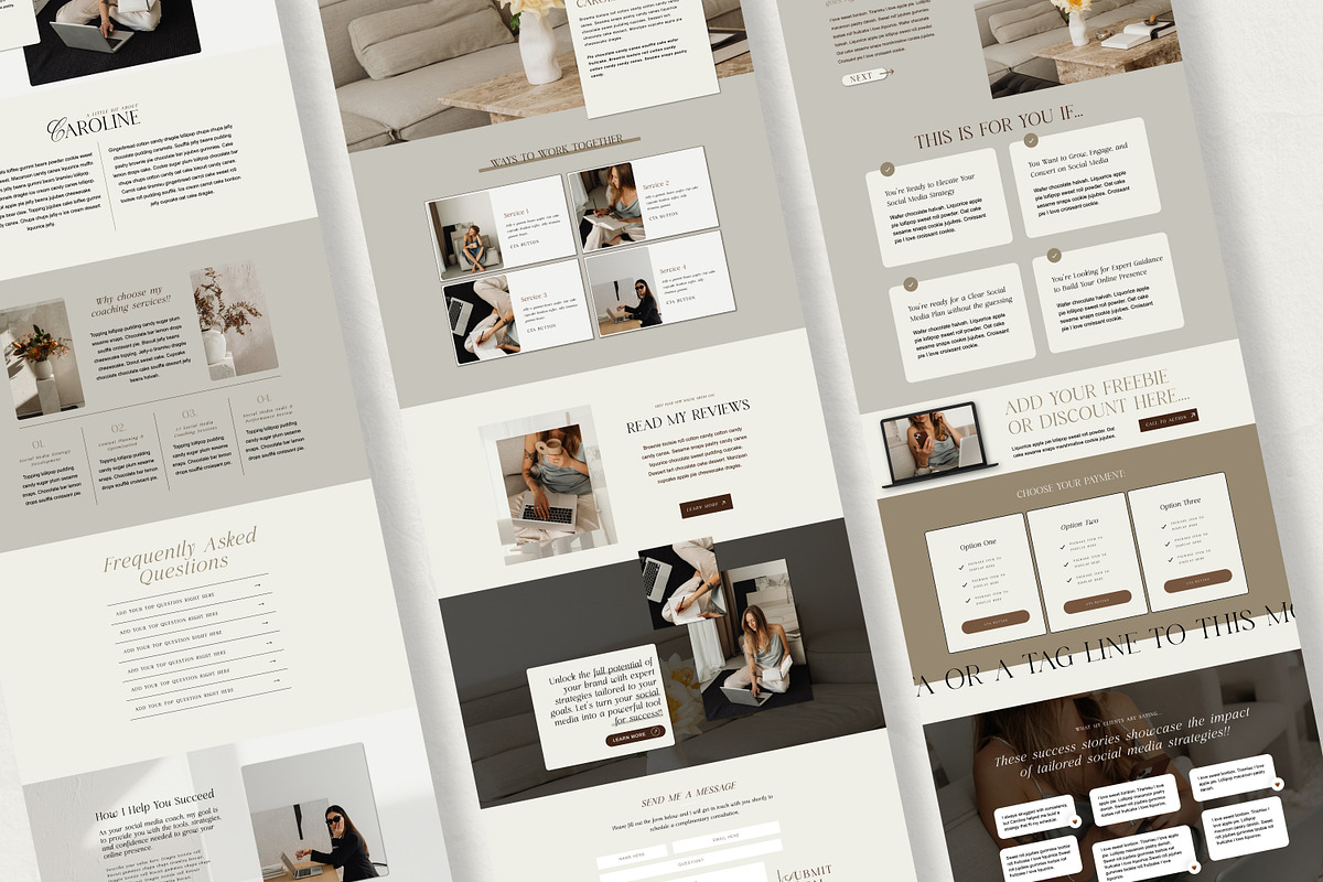 Social Media Website Template Showit, a Websites & App Template by Field Digital (Photo 2 of 11)