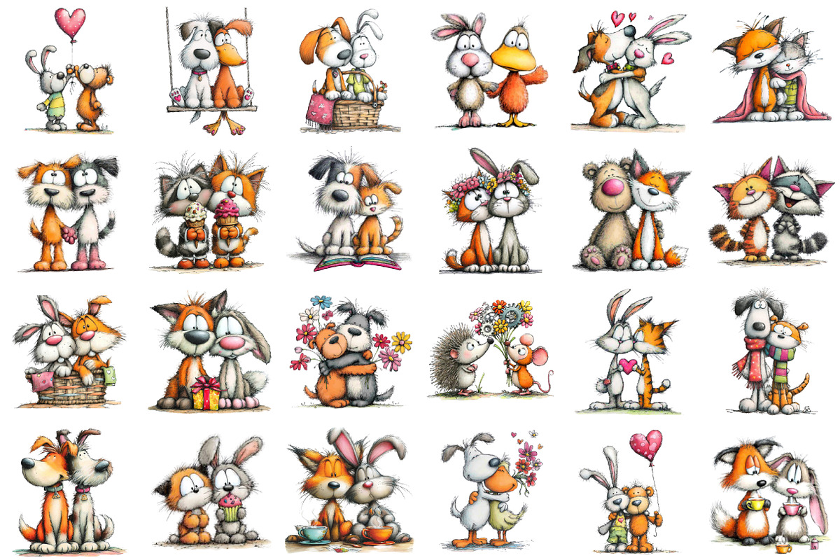 Whimsical Animals Best Friend Clipar, an Illustration by designcity5 (Photo 2 of 5)