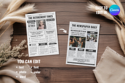 1 Page Newspaper Retirement Template, a Magazine Template by ZoloDesignHub (Thumbnail 4 of 8)