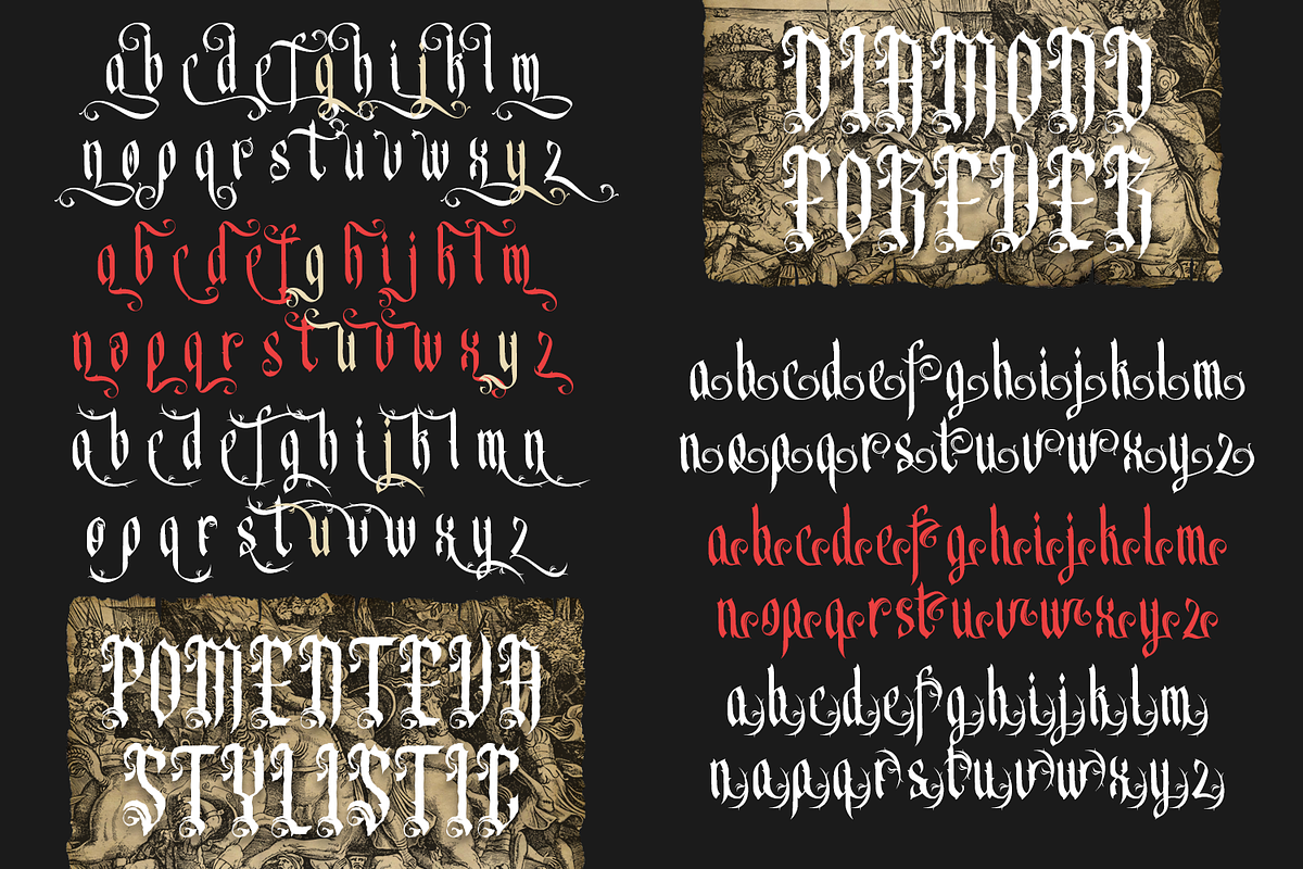 Pomenteva - Blackletter Typeface, a Blackletter Font by madeDeduk (Photo 9 of 10)