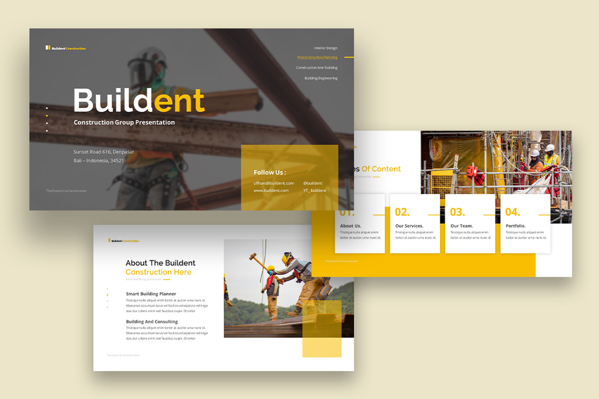 Buildent - Construction PPT, a Presentation Template by kerismaker (Photo 2 of 9)