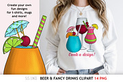 Beer & Fancy Drinks Clipart, a Food Illustration by SLS Lines (Thumbnail 3 of 4)