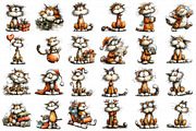 Whimsical Christmas Cat PNG Bundle, an Illustration by Daily.Designs (Thumbnail 5 of 5)