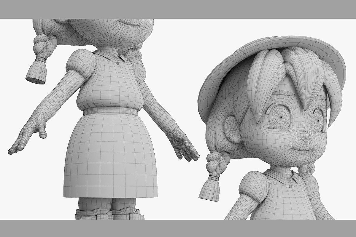 3d Cartoon Girl SG3FC, a Characters & Person 3D Model by LomellRueca (Photo 16 of 27)