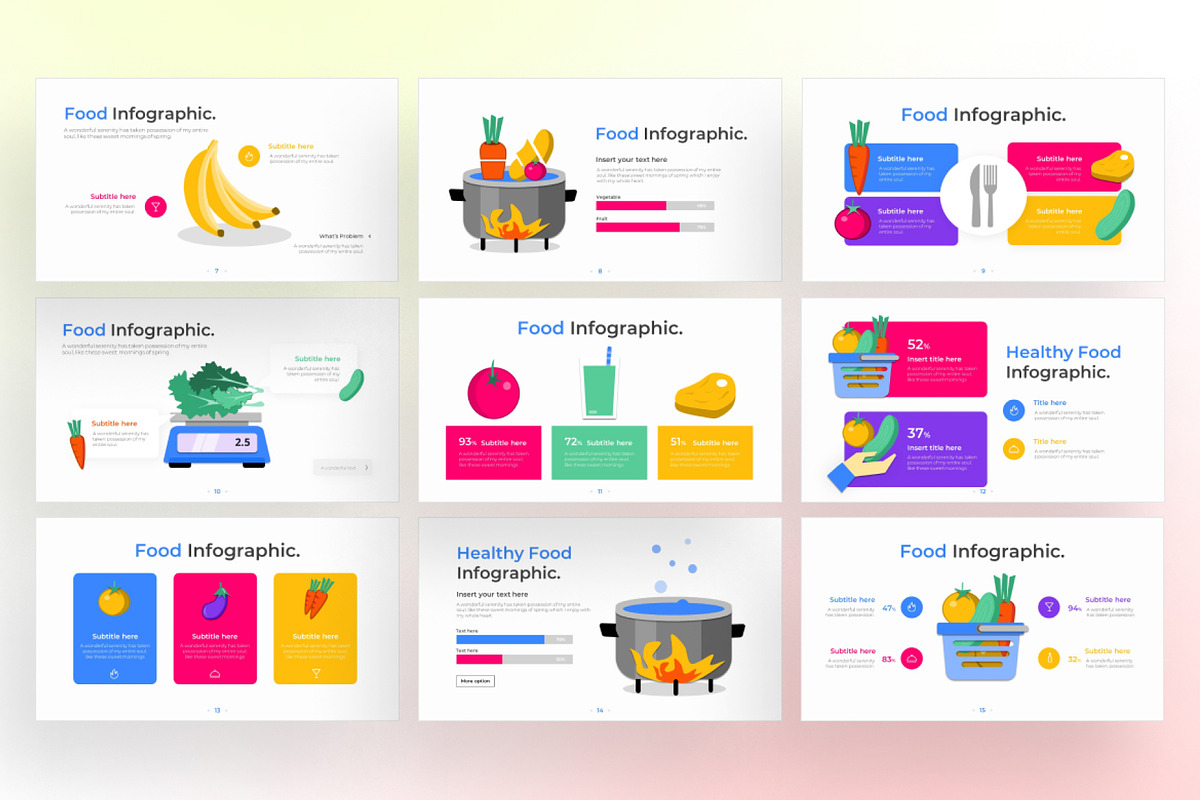 Food PowerPoint Infographic Template, a Presentation Template by Digitcase x Wealthwells (Photo 3 of 4)