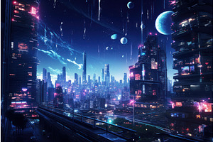 Futuristic Night City Cyberpunk