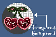 Crochet 'Love You' Heart PNG, an Illustration by Canvas Craft (Thumbnail 2 of 7)