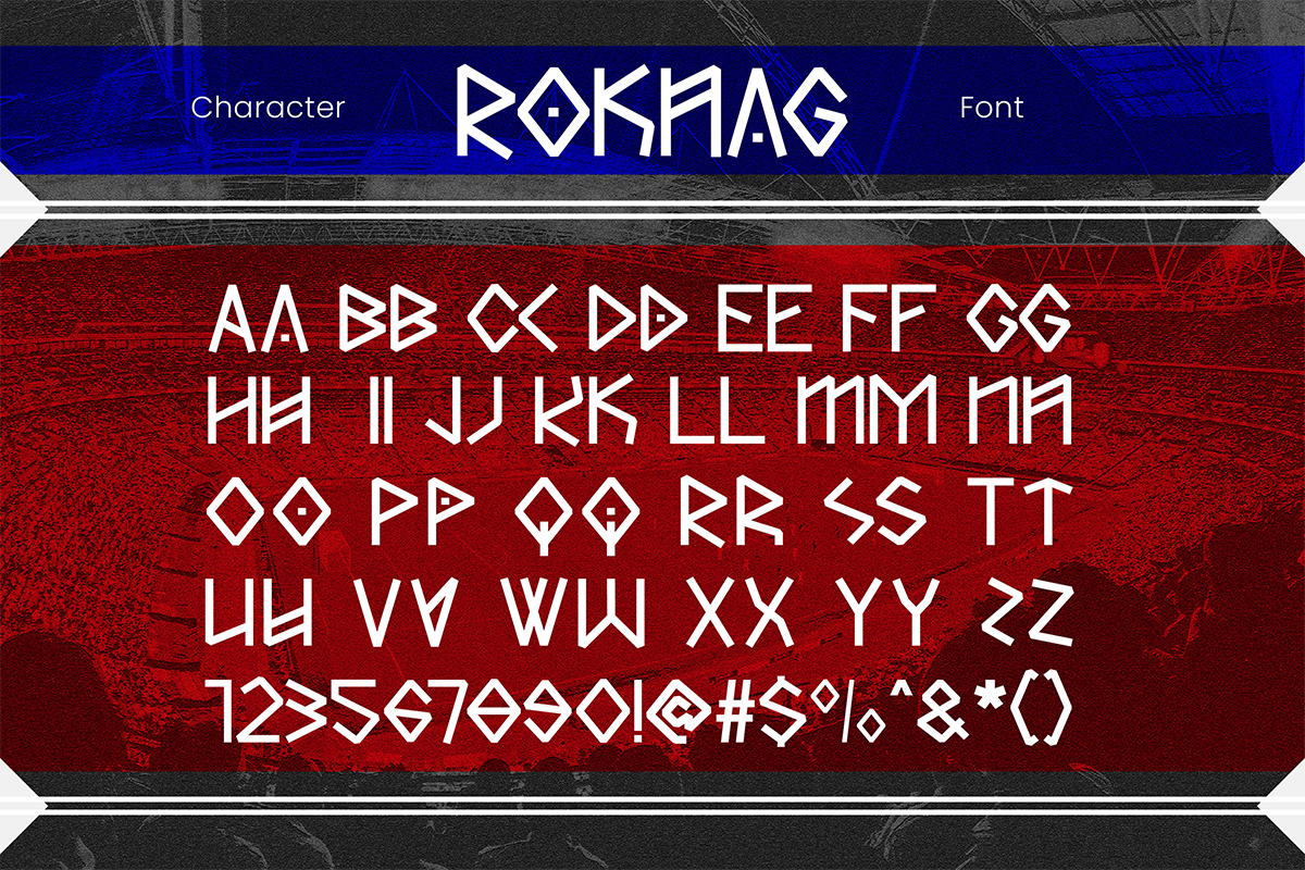 Roknag - Nordic Sport Font, a Sans Serif Font by Pandeka Studio (Photo 9 of 9)