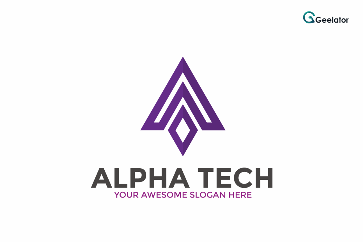 Alpha Tech Logo Template, a Branding & Logo Template by Geelator Studio