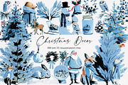 Watercolor Christmas Decor Clipart, an Illustration by Designworld (Thumbnail 1 of 5)