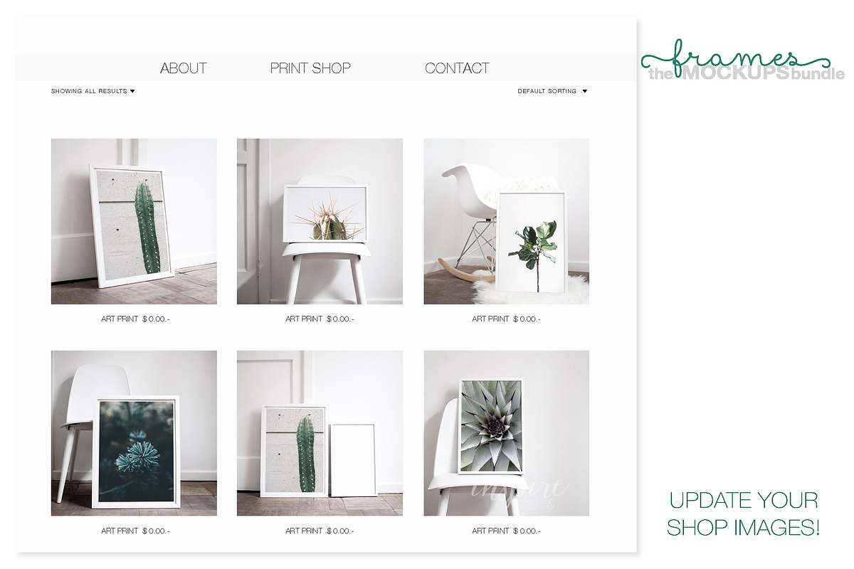 Nordic Frame Mockup Bundle JPG+PSD, a Print Template by Inspire Mockups (Photo 2 of 5)