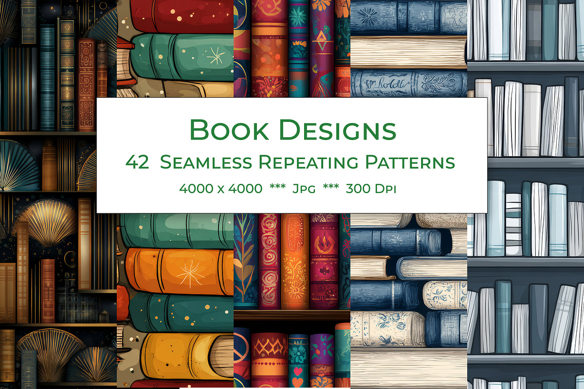 Book Retro Art Style Patterns, a Pattern Graphic by karenfoleyphoto (Photo 1 of 9)