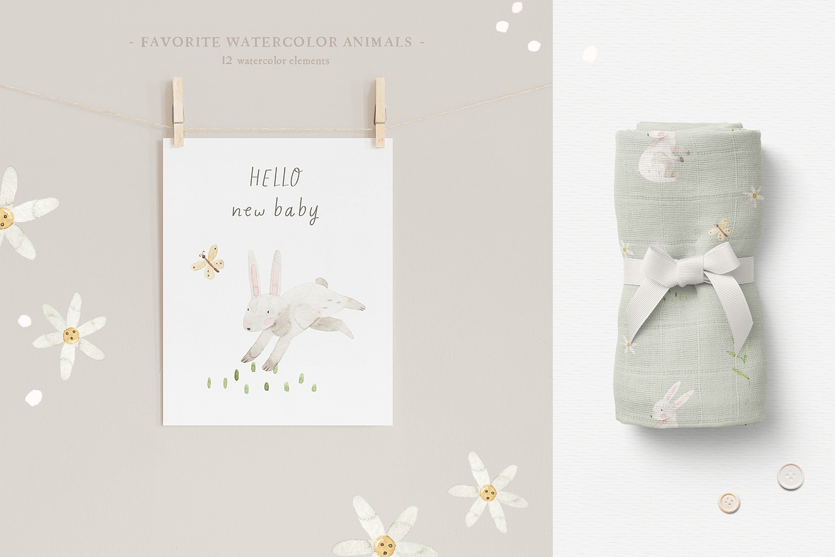 Summer Mood / Baby Collection, an Animal Illustration by svetsum (Photo 2 of 9)