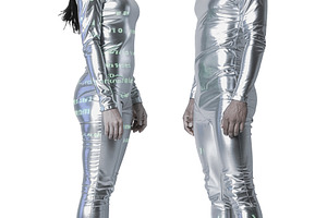 Futuristic couple of androids, a Photo by DanFLCreativo