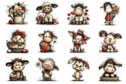 Whimsical Easter Farm Animals Clipar, an Illustration by Dream Creation (Thumbnail 3 of 4)